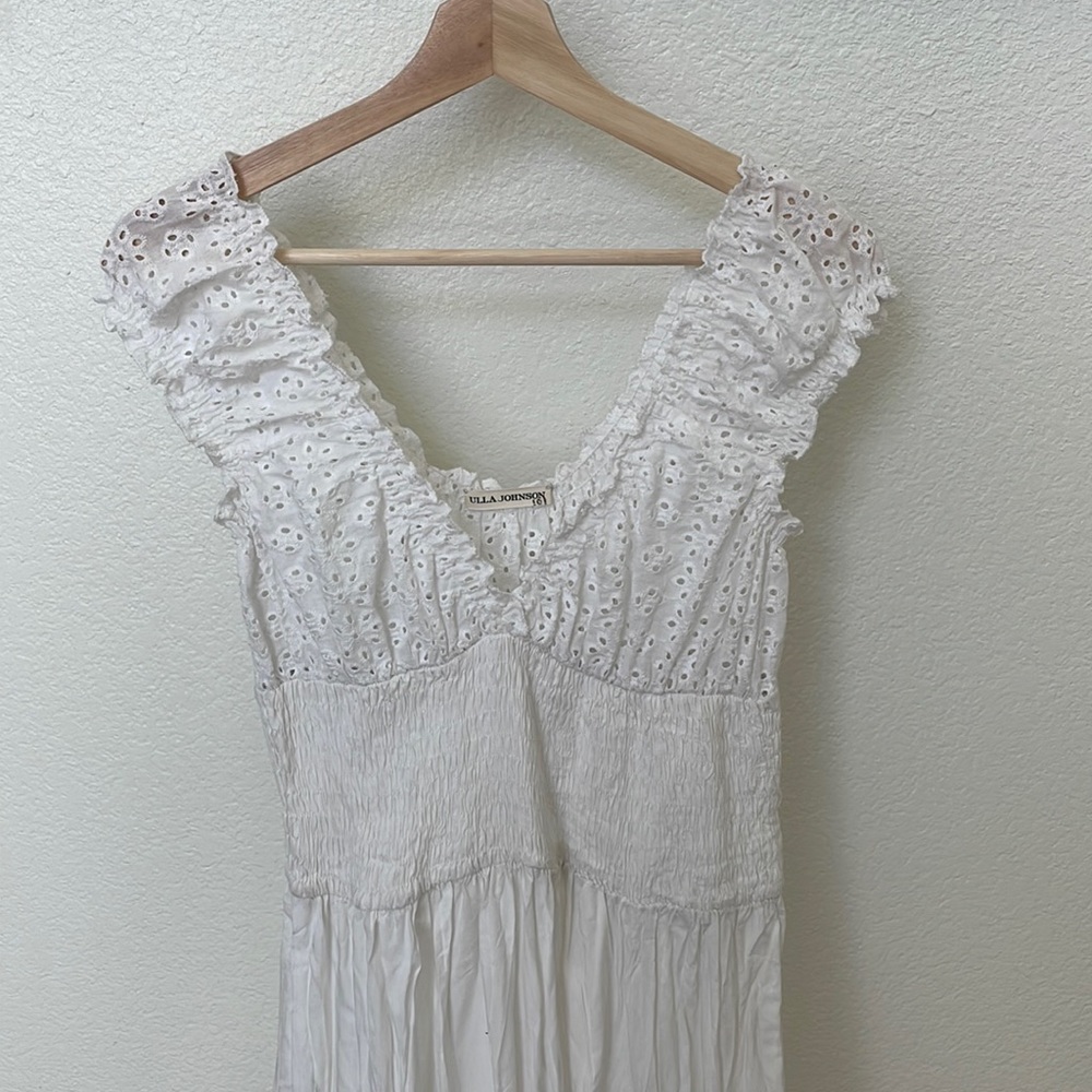 Ulla Johnson White Eyelet Maxi Dress
